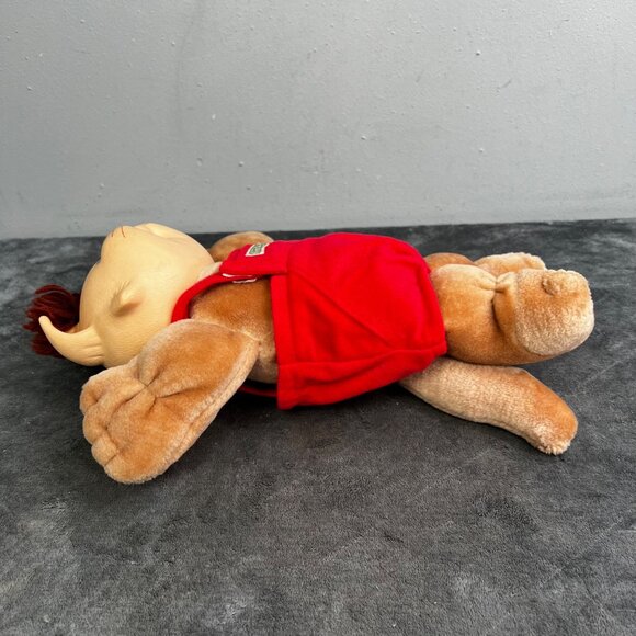 Cabbage Patch Koosas Cat Plush Doll Xavier Roberts Red Overalls Coleco Kids - Picture 7 of 7